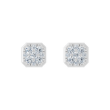 Złote kolczyki kwadratowe z brylantami