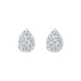 Złote kolczyki z brylantami w kształcie łzy, eleganckie i błyszczące, idealne na specjalne okazje