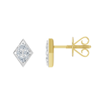 VDE-34643 złote kolczyki z brylantami w eleganckim diamentowym kształcie