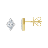 VDE-34643 złote kolczyki z brylantami w eleganckim diamentowym kształcie