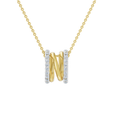 Złota zawieszka z brylantami w nowoczesnej oprawie