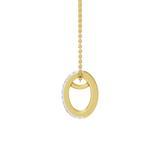 Złota zawieszka z brylantami w nowoczesnej oprawie