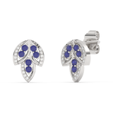 Kolczyki Sztyfty z Niebieskimi Szafirami - Venetia Jewels