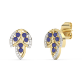 Kolczyki Sztyfty z Niebieskimi Szafirami - Venetia Jewels