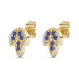 Kolczyki Sztyfty z Niebieskimi Szafirami - Venetia Jewels