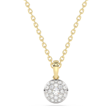 Okrągły Brylantowy Wisiorek Pavé