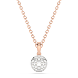 Okrągły Brylantowy Wisiorek Pavé