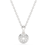 Okrągły Brylantowy Wisiorek Pavé