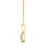 Okrągły Brylantowy Wisiorek Pavé