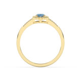 Pierścionek z Owalnym Topazem