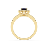 Pierścionek z Niebieskim Szafirem