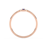 Złoty Pierścionek z Niebieskim Szafirem