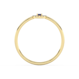 Złoty Pierścionek z Niebieskim Szafirem