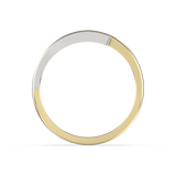 Pierścionek z Białego i Żółtego Złota z Brylantami