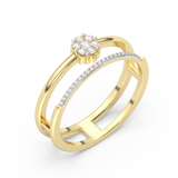 Podwójny Pierścionek z Brylantami