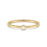 Klasyczny Złoty Pierścionek z Pojedynczym Brylantem