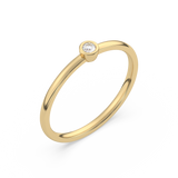 Klasyczny Złoty Pierścionek z Pojedynczym Brylantem