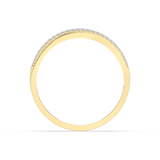 Elegancki Pierścionek z Brylantowymi Paskami