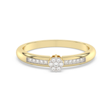 Klasyczny Pierścionek z Paskami Brylantów