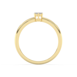 Klasyczny Pierścionek z Paskami Brylantów