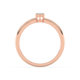 Klasyczny Pierścionek z Paskami Brylantów