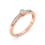 Klasyczny Pierścionek z Paskami Brylantów