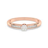 Klasyczny Pierścionek z Paskami Brylantów