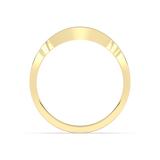 Skręcony Złoty Pierścionek