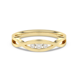 Skręcony Złoty Pierścionek