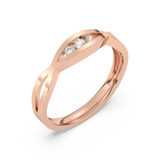 Skręcony Złoty Pierścionek