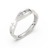 Skręcony Złoty Pierścionek