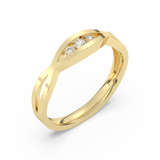 Skręcony Złoty Pierścionek