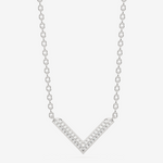 Brylantowy naszyjnik V od Venetia Jewels z delikatnym łańcuszkiem i eleganckim zawieszeniem