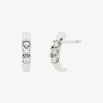 Eleganckie Kolczyki Sztyfty z Brylantami w srebrnym kolorze, idealne na każdą okazję