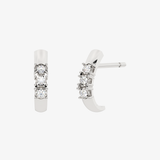 Eleganckie Kolczyki Sztyfty z Brylantami w srebrnym kolorze, idealne na każdą okazję