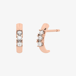 Eleganckie Kolczyki Sztyfty z Brylantami w kolorze różowego złota dla stylowych kobiet