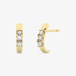 Eleganckie Kolczyki Sztyfty z Brylantami w złotej oprawie, idealne na specjalne okazje