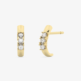 Eleganckie Kolczyki Sztyfty z Brylantami w złotej oprawie, idealne na specjalne okazje