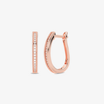 Eleganckie kolczyki z brylantami w różowym złocie, idealne na wyjątkowe okazje