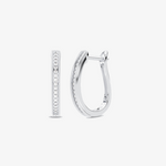 Kolczyki z brylantami od Venetia Jewels w eleganckim, srebrnym wykończeniu z delikatnym zdobieniem