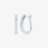 Kolczyki z brylantami od Venetia Jewels w eleganckim, srebrnym wykończeniu z delikatnym zdobieniem