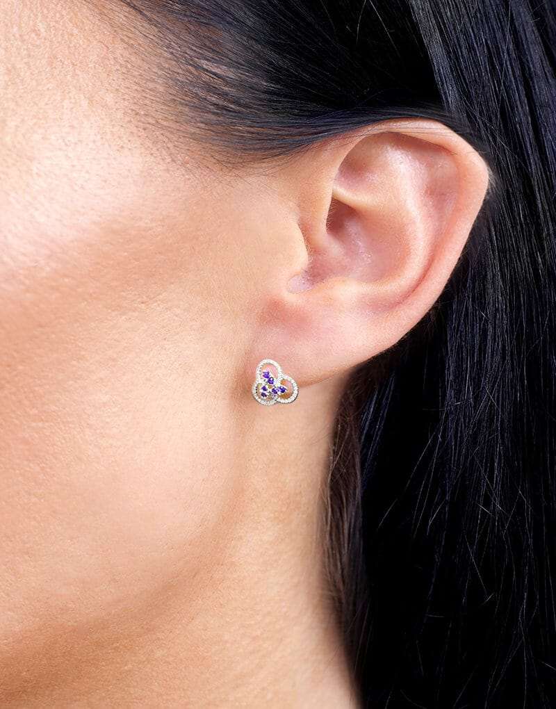 Eleganckie kolczyki z szafirami i diamentami od Venetia Jewels w stylu klasycznym