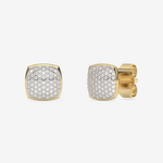 Złote kolczyki z brylantami od Venetia Jewels, eleganckie i połyskujące, idealne na specjalne okazje