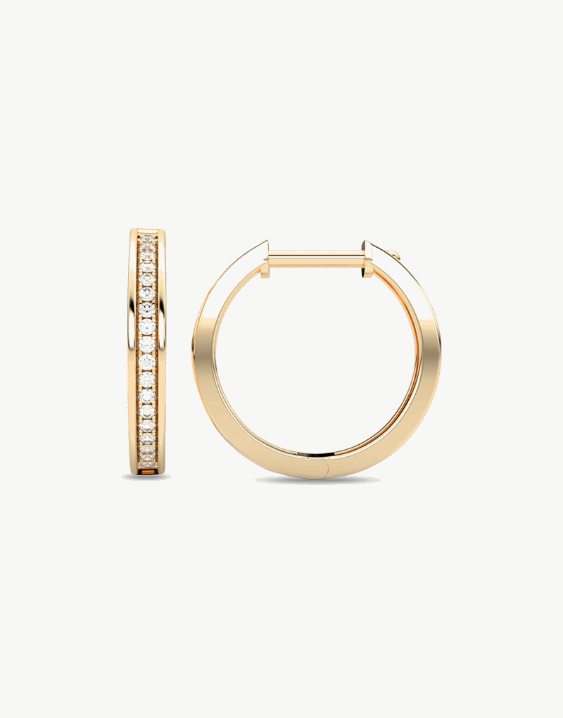 VCE-9105 kolczyki złote z brylantami, eleganckie i nowoczesne, idealne na każdą okazję