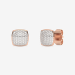 Kolczyki złote z brylantami w eleganckim kwadratowym kształcie, idealne na specjalne okazje