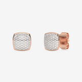 Kolczyki złote z brylantami w eleganckim kwadratowym kształcie, idealne na specjalne okazje