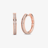 Kolczyki złote z brylantami w różowym złocie, eleganckie i stylowe, idealne na specjalne okazje