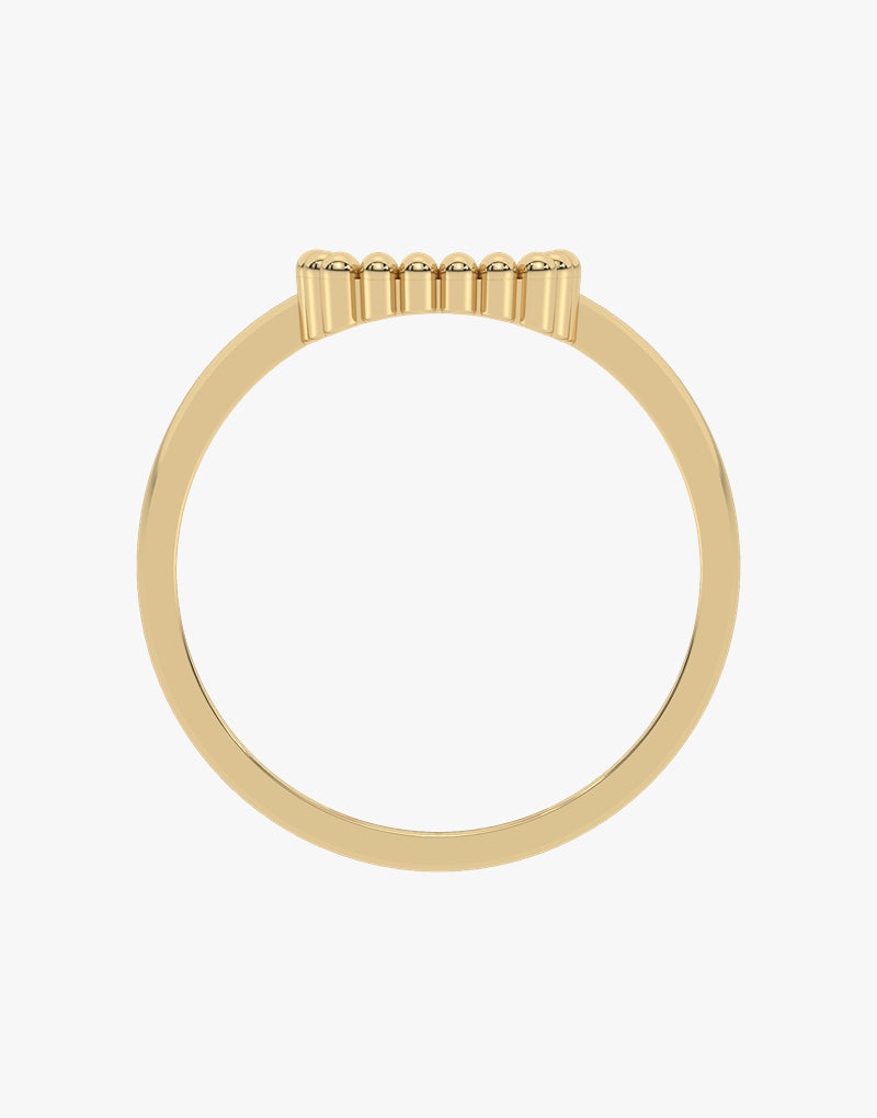 Nowoczesny złoty pierścionek z brylantami o prostym, eleganckim designie od Venetia Jewels