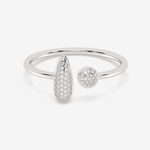 Elegancki otwarty pierścionek z brylantami od Venetia Jewels w nowoczesnym stylu