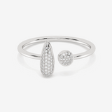 Elegancki otwarty pierścionek z brylantami od Venetia Jewels w nowoczesnym stylu